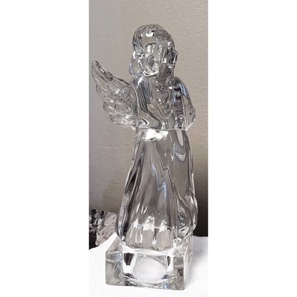 Mikasa Glass Angel with Harp Full Lead Crystal Herald Collection Made in Germany - Picture 5 of 6